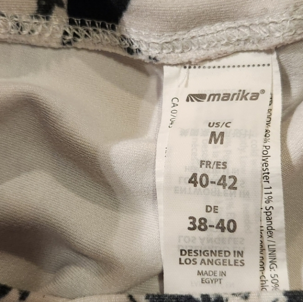 Marika Floral Women's Leggings - White and Coral - Picture 4 of 4